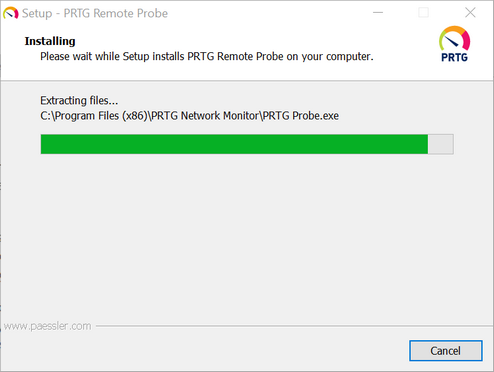 PRTG Remote Probe Setup Installing