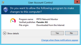 Windows User Account Control Confirmation Request